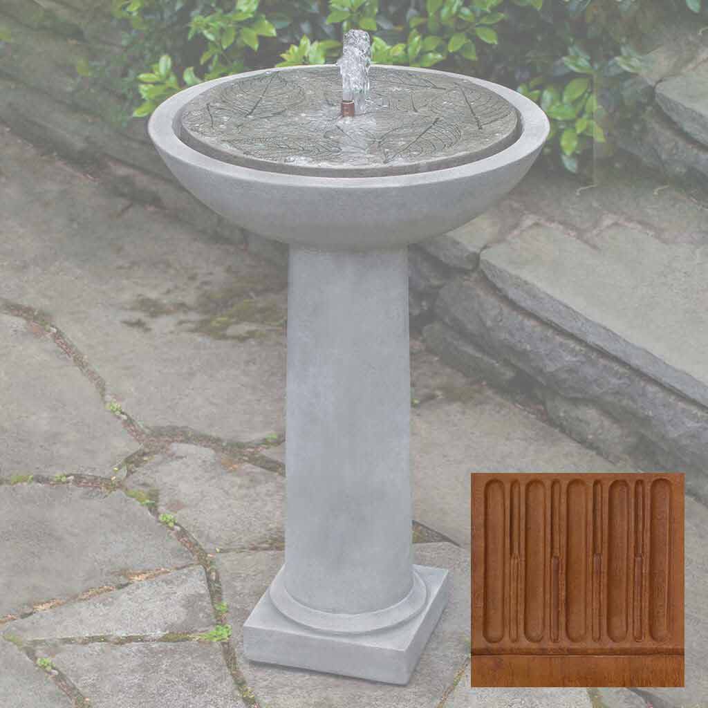 Hydrangea Leaves Birdbath Fountain