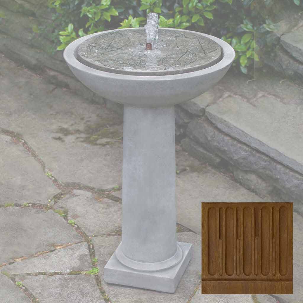 Hydrangea Leaves Birdbath Fountain