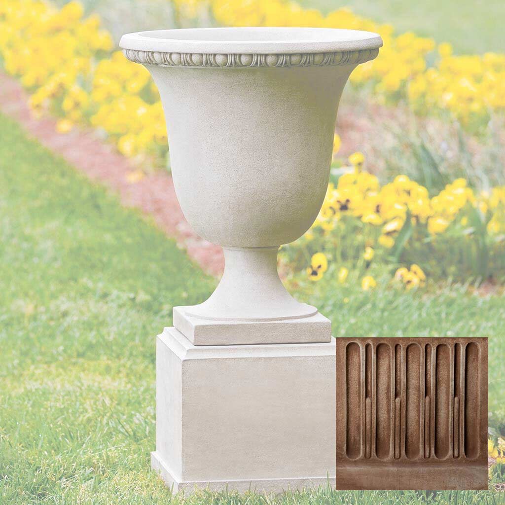 Wburg Egg and Dart Urn w/ Classic Short Pedestal