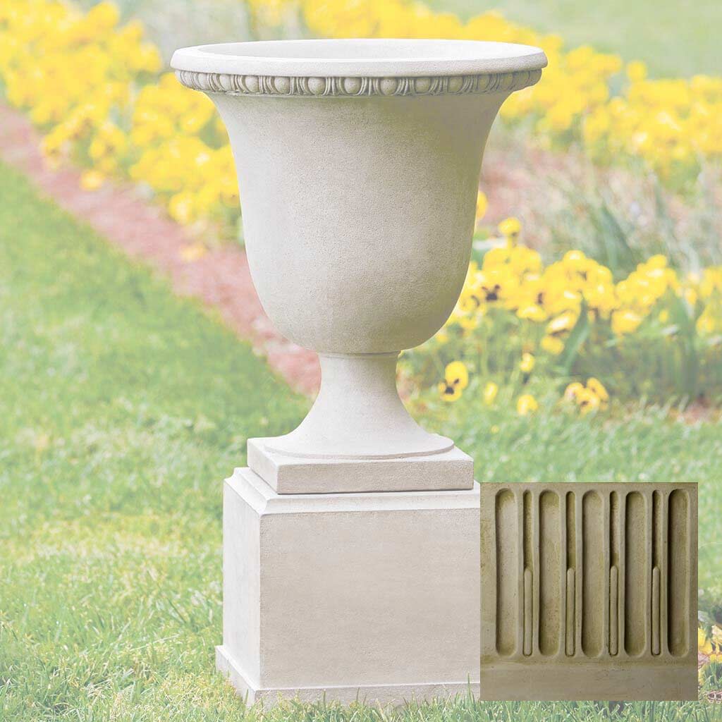 Wburg Egg and Dart Urn w/ Classic Short Pedestal