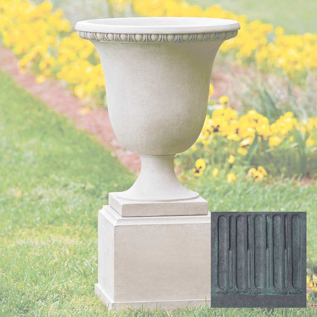 Wburg Egg and Dart Urn w/ Classic Short Pedestal