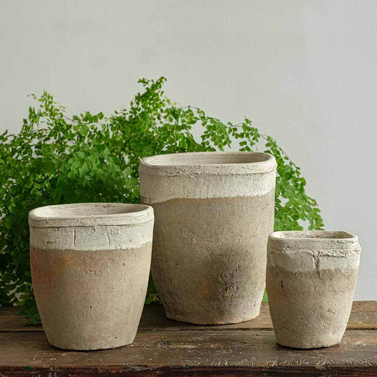 Farmer's Pot Squared Cylinder  - Cotswold White - S/12