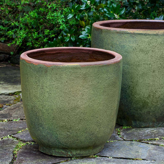 Nari Planter - Rustic Green - S/2