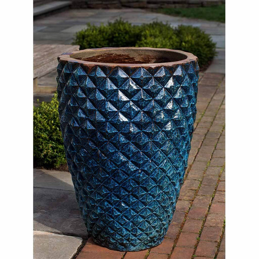 Facet Planter, Tall - Rustic Blue - S/1