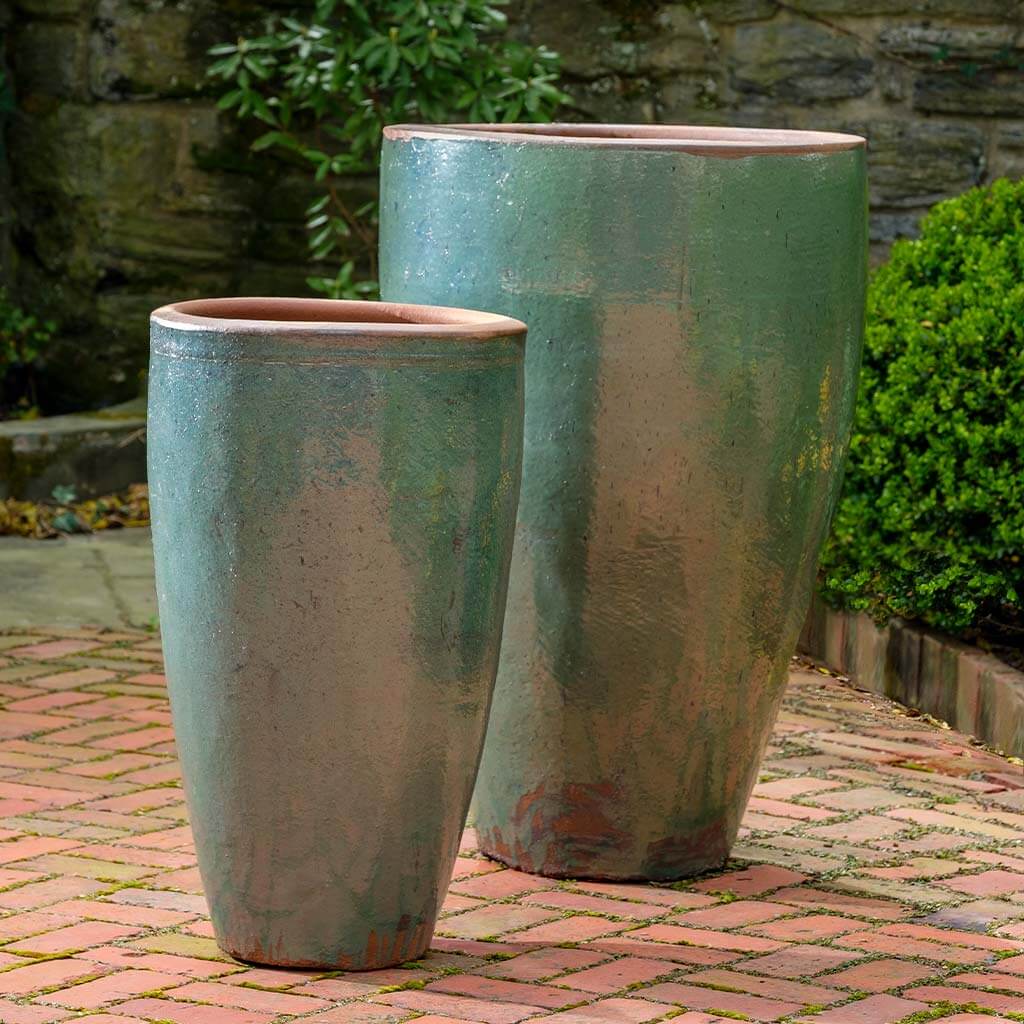 Banyan Planter - Rustic Green - S/2