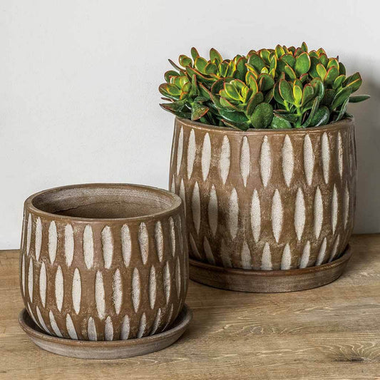 Parabola Large Round Planter - Coffee - S/8