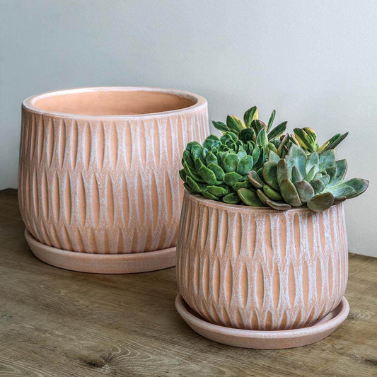 Parabola Large Round Planter - Shell Pink - S/8