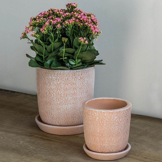 Marguerite Sm Round Planter - Shell Pink - S/8