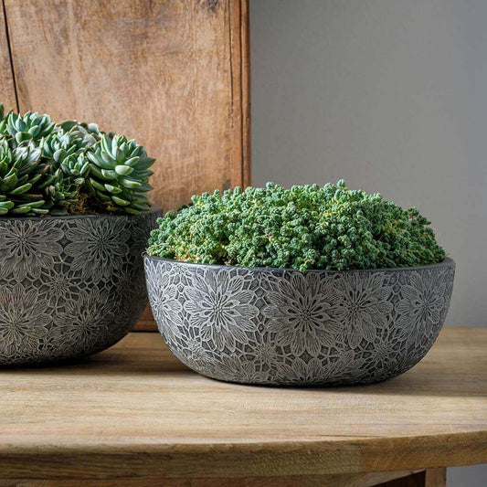 Chrysanthemum Bowl - Coal Black - S/4