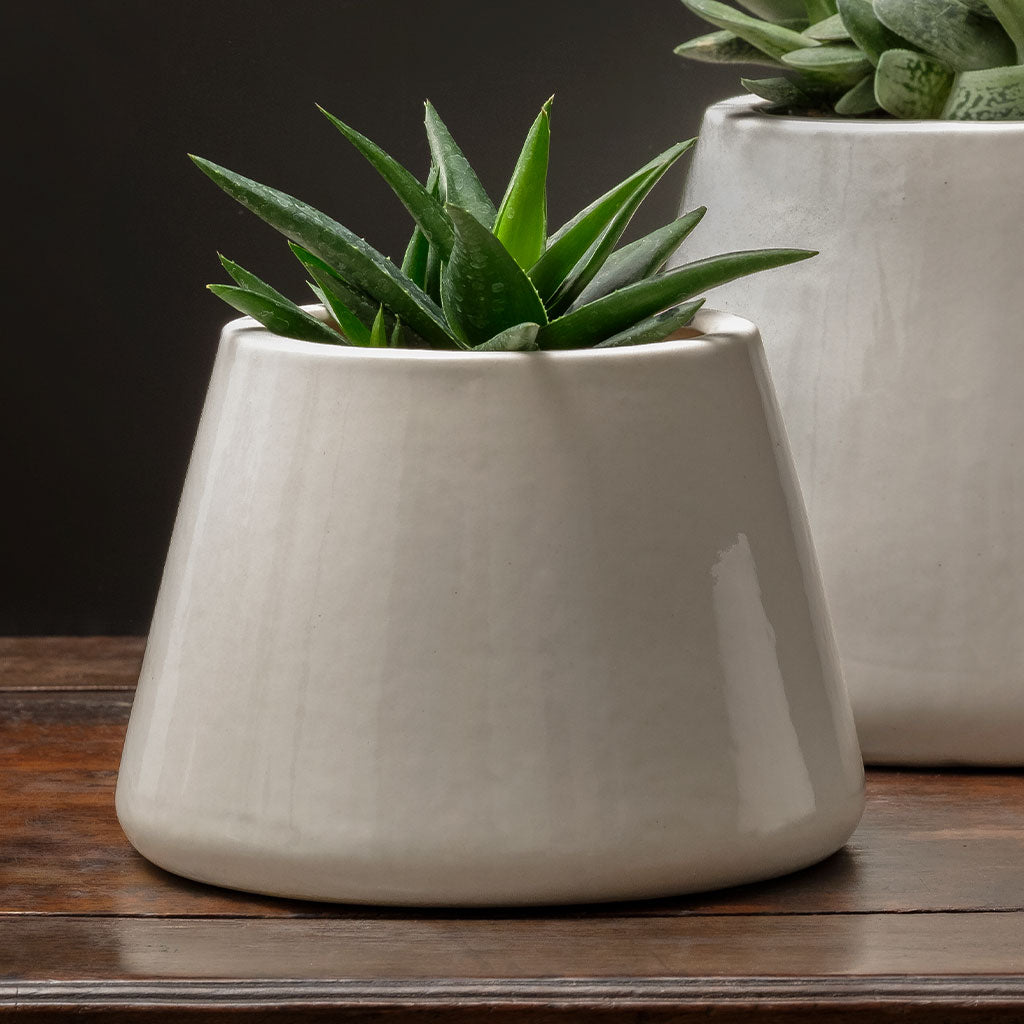 Artisan Pot, Medium - Shiny White - S/4