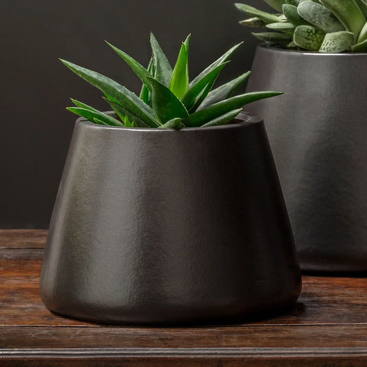 Artisan Pot, Medium - Matte Black - S/4