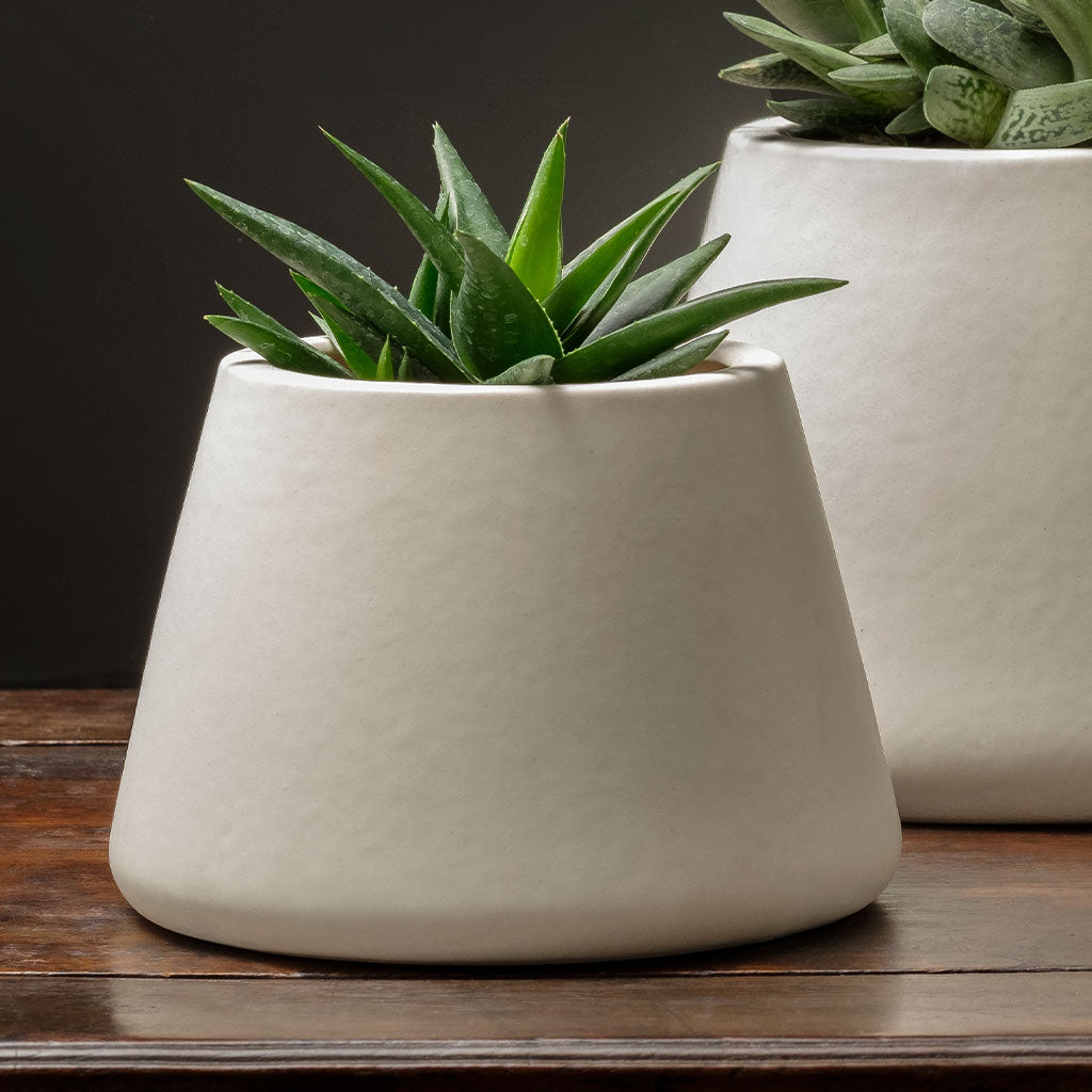 Artisan Pot, Medium - Matte White - S/4