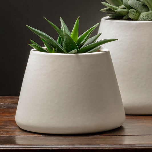 Artisan Pot, Medium - Matte White - S/4