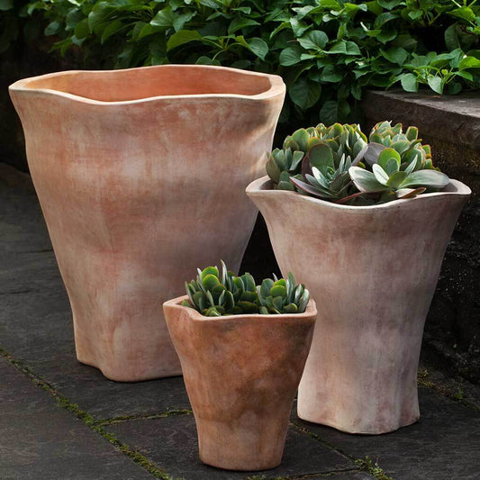 Foxglove Planter, Tall - Terra Cotta - S/3