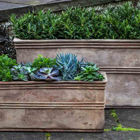 Antico Rectangular Planter - Antico Terra Cotta - S/2