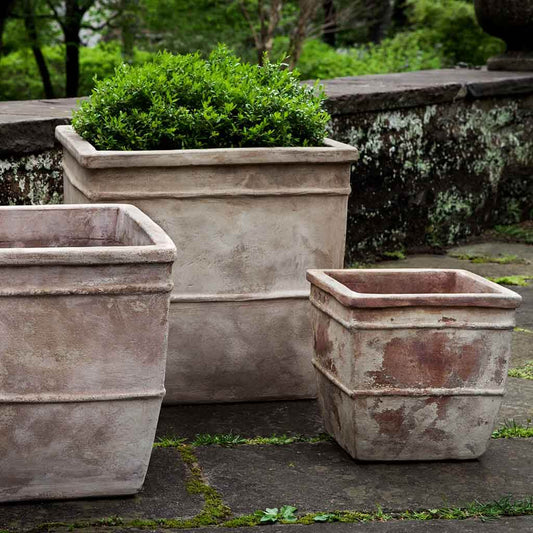 Antico Square Planter - Antico Terra Cotta - S/3