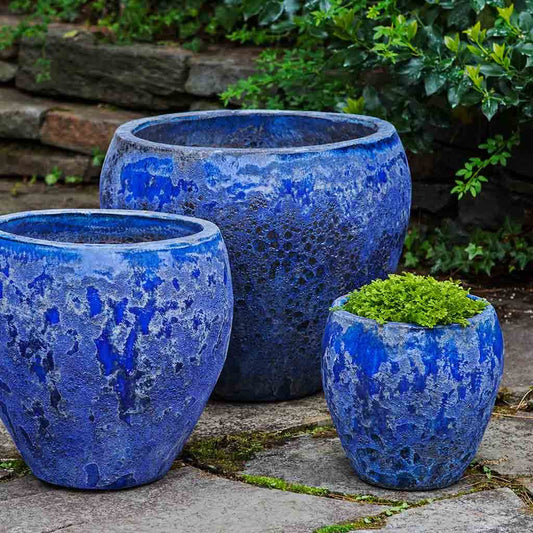 Symi Planter - Angkor Blue - S/3