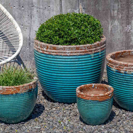 Nevis Planter - Beach Comber Aqua  - S/4