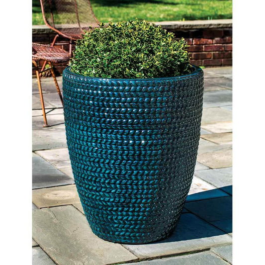 Sisal Weave Planter, Tall - Indigo Rain - S/3