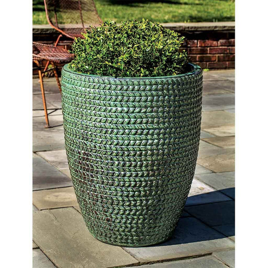 Sisal Weave Planter, Tall - Seafoam Green - S/3