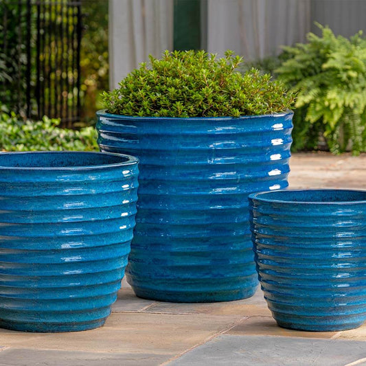 Linea Planter - Cerulean Blue - S/3