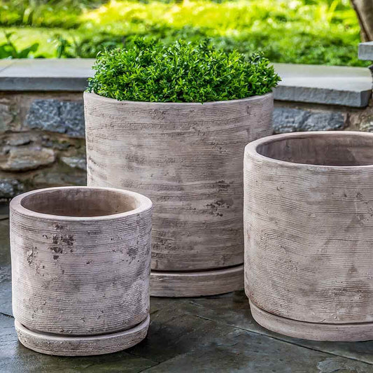 Sgraffito Planter - Antico Terra Cotta - S/3