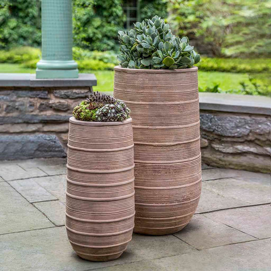Madera Planter, Tall - Antico Terra Cotta - S/2