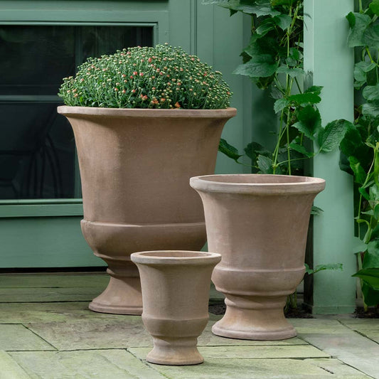Chaon Urn - Brown Terra Cotta - S/3