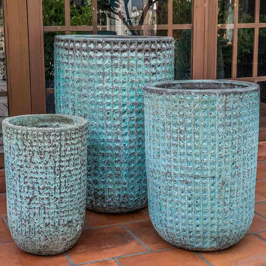 Escada Planter, Tall - Verdigris - S/3