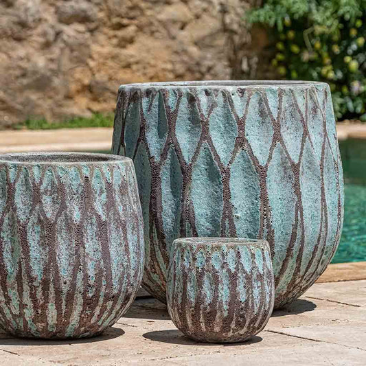 Lambrate Planter - Verdigris - S/3