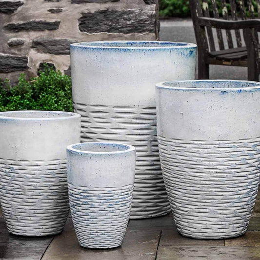 Tall Hyphen Planter - Snow - S/4