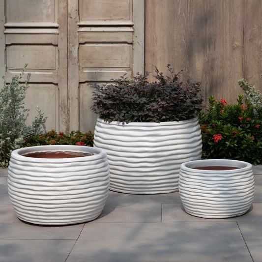 Montauk Planter - Antique White - S/3
