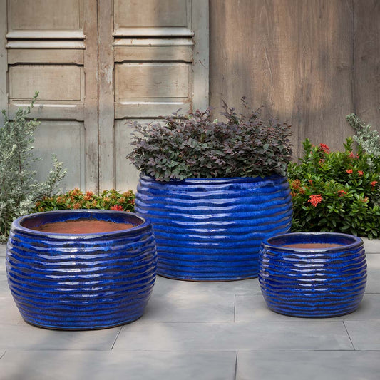 Montauk Planter - Riviera Blue - S/3