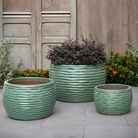 Montauk Planter - Sea Green - S/3