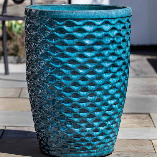 Honeycomb Planter, Tall - Aqua - S/4