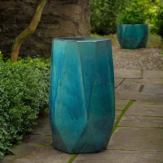 Prism Planter, Tall - Aqua