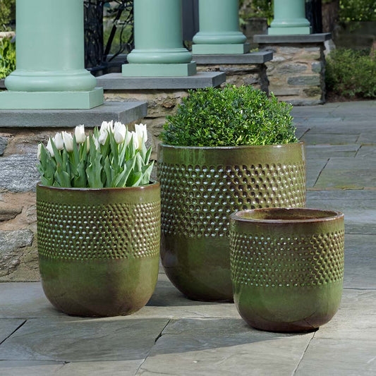 Banded Coin Pot - Pine - S/3