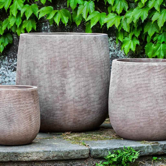Handspun Linen Planter - Antico Terra Cotta - S/3