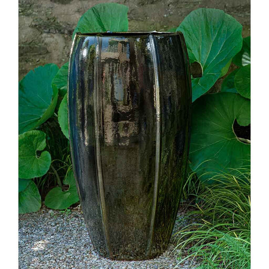 Rib Vault Planter, Tall - Metallic - S/1
