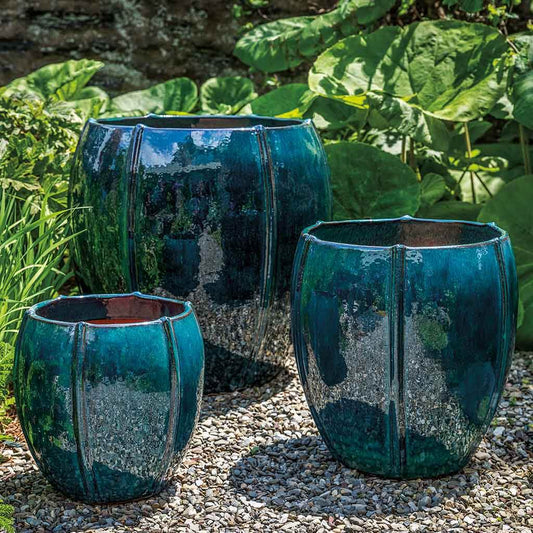 Rib Vault Planter - Indigo Rain - S/3