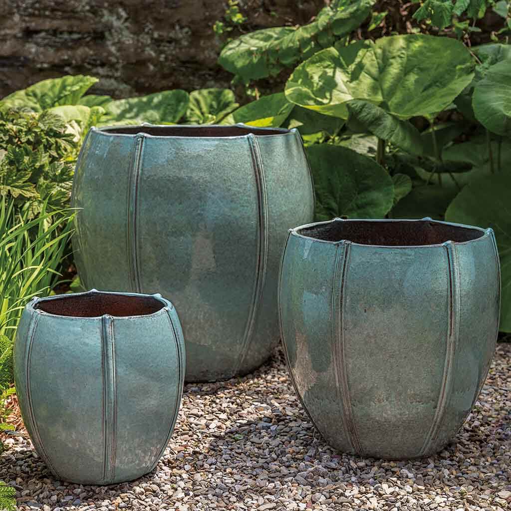Rib Vault Planter - French Green - S/3