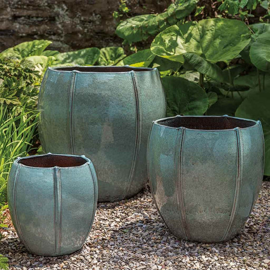 Rib Vault Planter - French Green - S/3