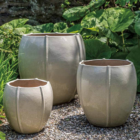 Rib Vault Planter - Cream - S/3