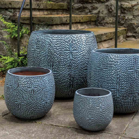 Sand Dollar Planter - French Blue - S/4