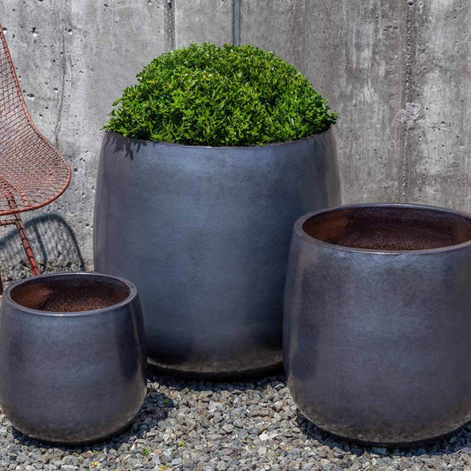 Potrero Planter - Metal Grey - S/3