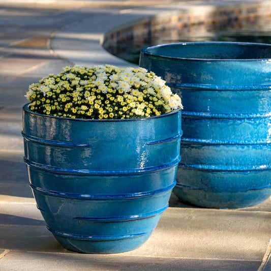 Logis Planter, Short - Cerulean Blue - S/2