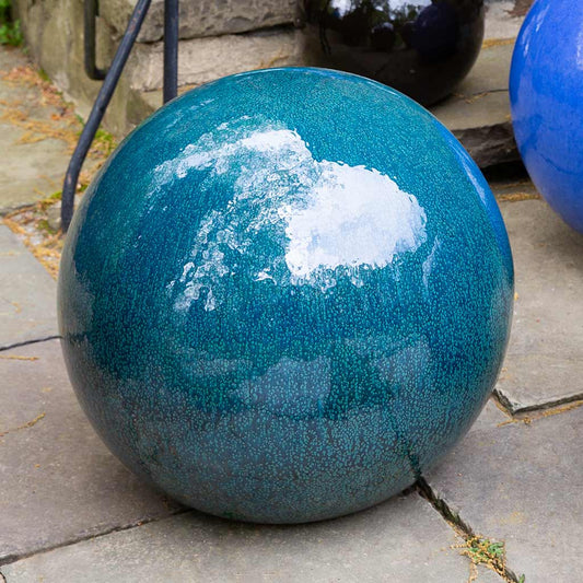 Glazed Sphere, Medium - Indigo Rain
