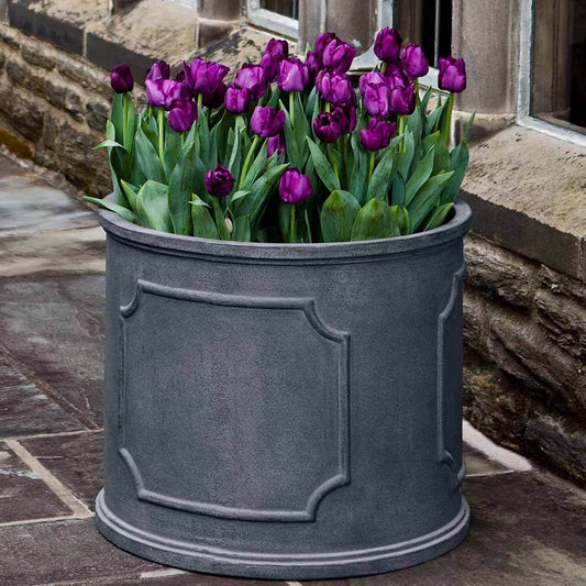 XL Portsmouth Round Planter - Lead Lite
