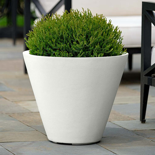 XL Laghetto Tall Cone Planter - Chalk Lite