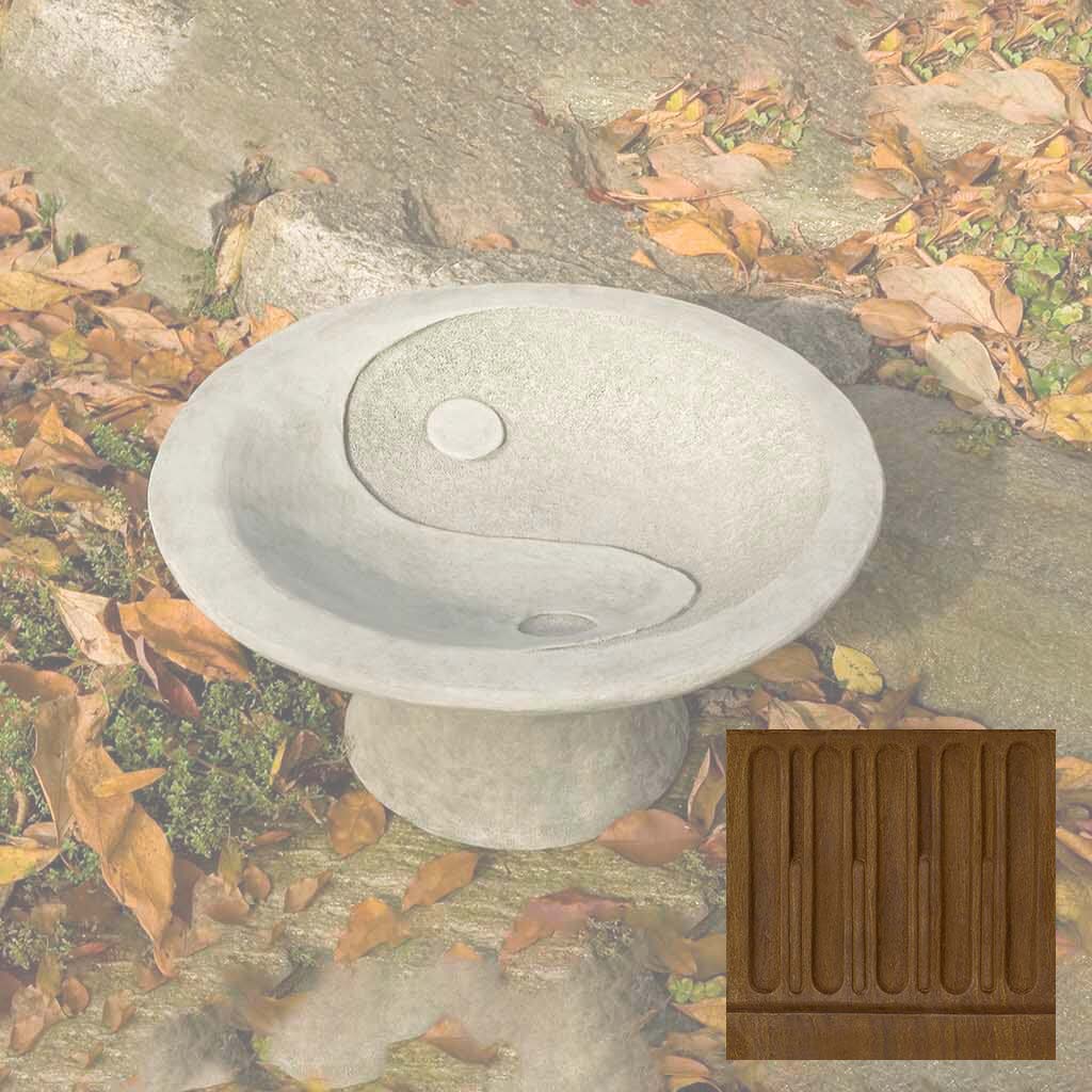 Yin Yang Pedestal Birdbath